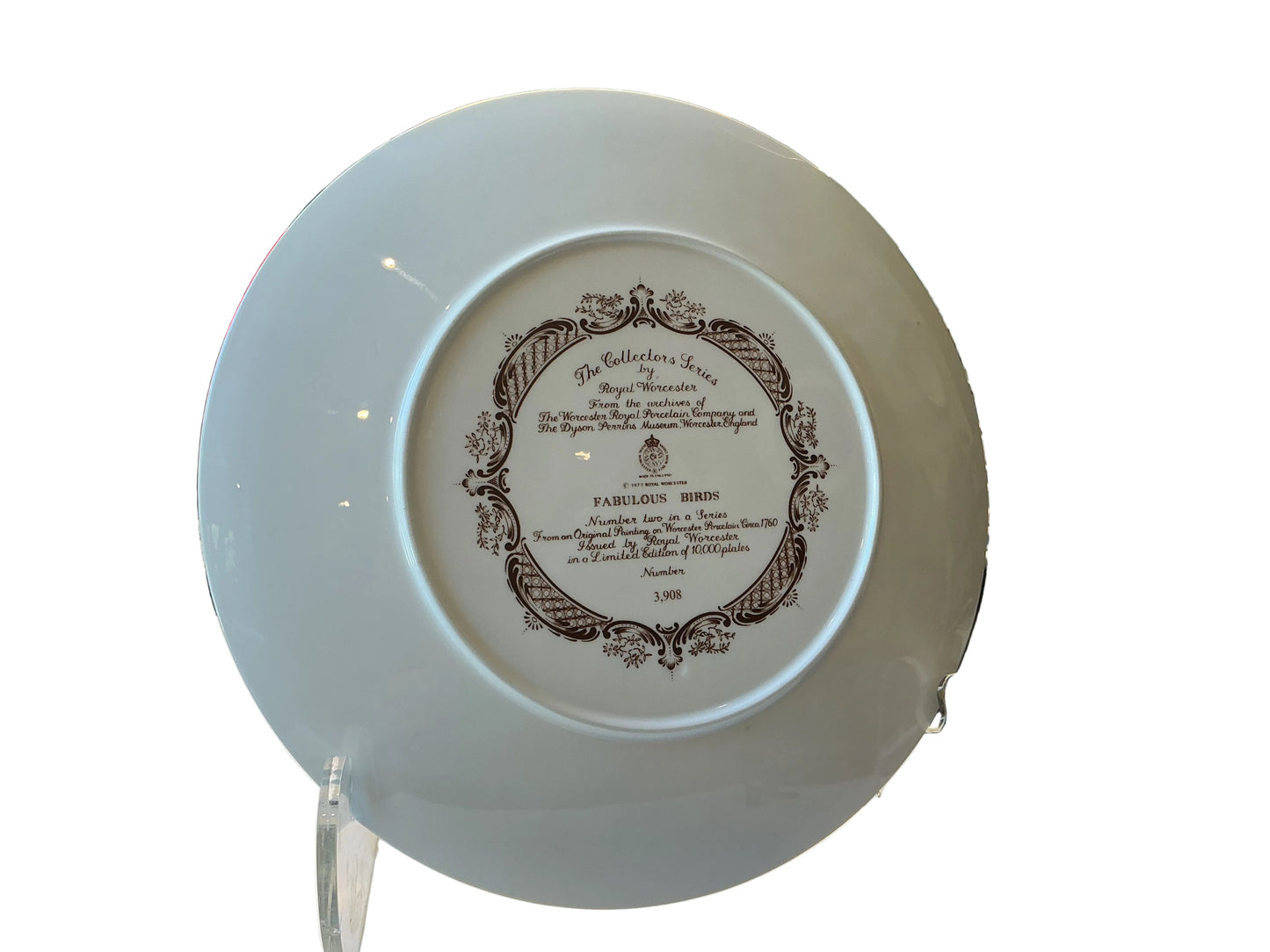 Pair of Royal Worcester ‘Fabulous Birds’ plates