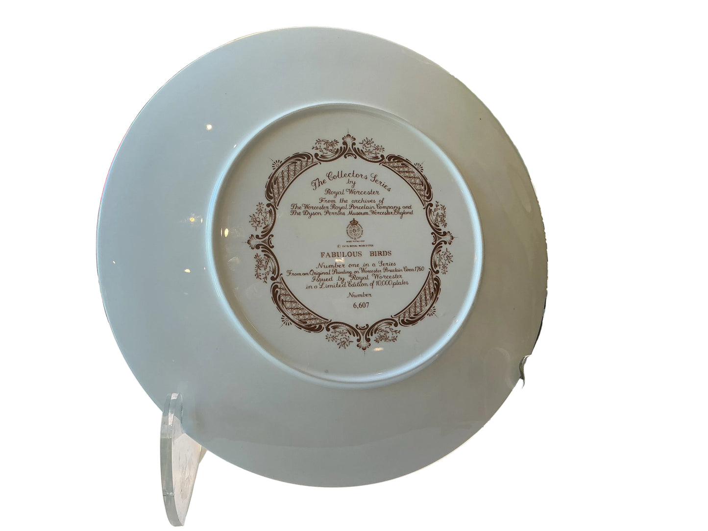 Pair of Royal Worcester ‘Fabulous Birds’ plates