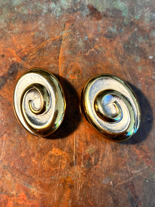 Erwin Pearl Gold / Silver Tone  Clip Earrings