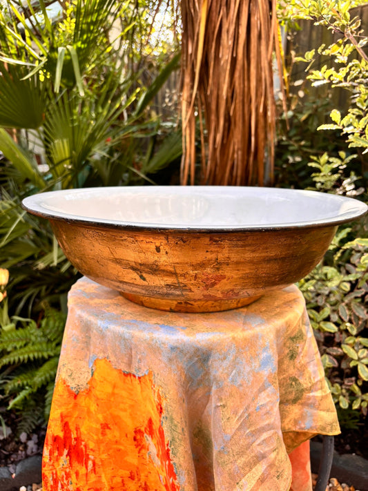 Large Gold Leaf Vintage Bowl