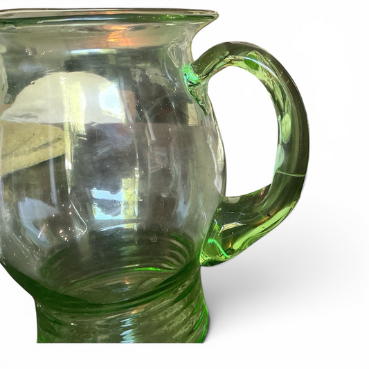 Art Deco Uranium Glass Pitcher