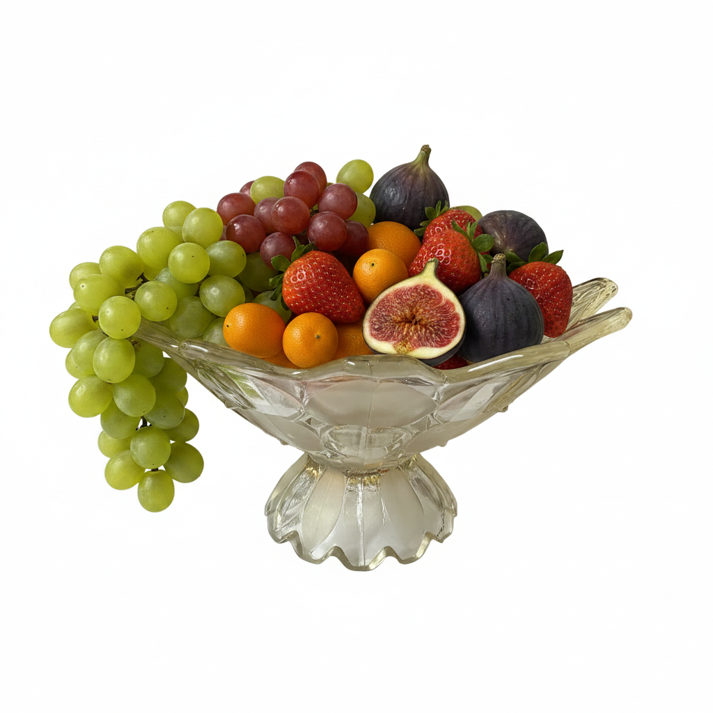 Moravia Petal Glass Fruit Bowl
