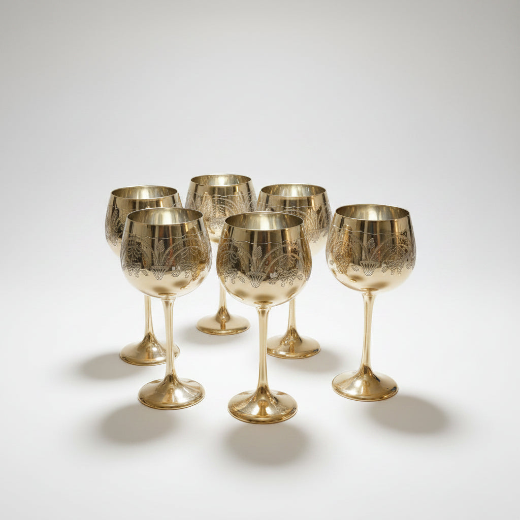 Indian Silver Wine Goblets - 1920's