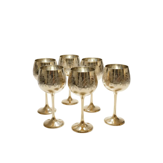 Indian Silver Wine Goblets - 1920's